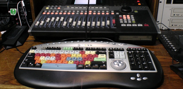 audio mixer video editing desk